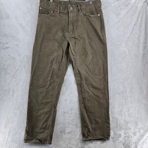 Buck Mason Canvas Pants Mens 34W 29L Brown Straight Leg workwear